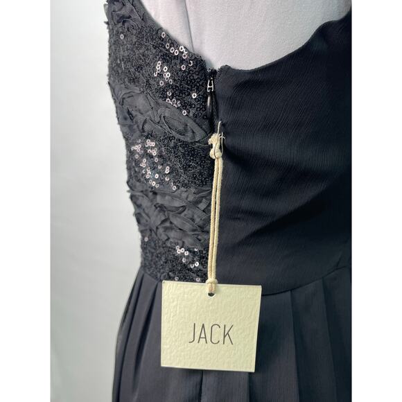 JACK Black Sequin Sleeveless Fit & Flare Mini Dress Size Small NWT - Picture 6 of 9